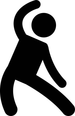 Erkek Halkı Atletik Egzersiz Isınma İşaret Simgesi Simgesi Simgesi Simgesi Simgesi Simgesi Simgesi