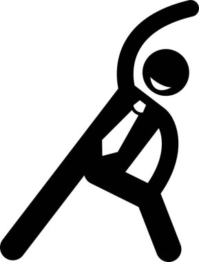 İş adamı karakterinin minimalist vektör çizimi