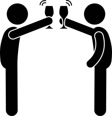 Parti konseptinin minimalist vektör illüstrasyonu