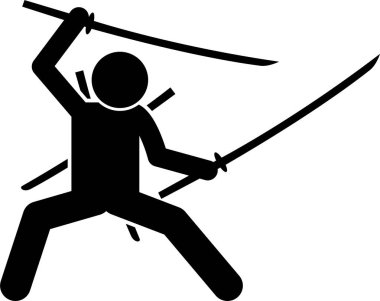 İnsan saldırısının minimalist vektör illüstrasyonu