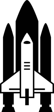 minimalist vektör illüstrasyonu, uzay yolculuğu kavramı