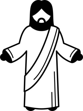 İsa Mesih temel duruş, duruş ve hareketler. İsa 'nın farklı jestleri, duyguları, ifadeleri ve duyguları olan figürlü figürü..