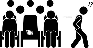 Bazı şeyleri unutmanın minimalist vektör çizimi 