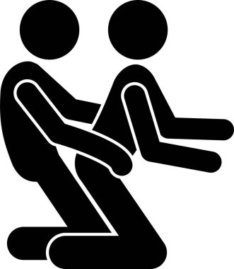 Eşcinsel pozunun minimalist vektör illüstrasyonu