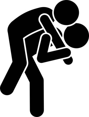 Yaralı bir kurbanın sopa figürlerini taşımak için ilk yardım tekniği. Yöntemlerin, prosedürlerin ve yaralı bir kişinin nasıl hareket edileceğinin veya taşınacağının temsilci çizimleri.