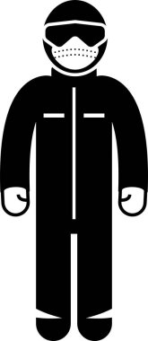 İnsanların minimalist vektör çizimi maske takıyor