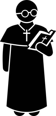 Minimalist vektör illüstrasyonu, Hıristiyanlık kavramı