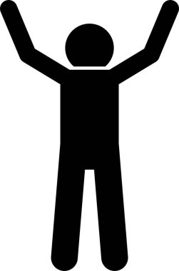 İnsan vücut hareketinin minimalist vektör çizimi