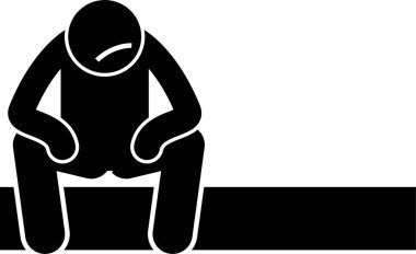 negatif kişilik simgesi, vektör illüstrasyonu