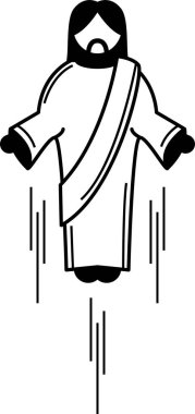 İsa Mesih temel duruş, duruş ve hareketler. İsa 'nın farklı jestleri, duyguları, ifadeleri ve duyguları olan figürlü figürü..