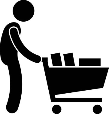 Tramvay arabası konsepti olan kişinin minimalist vektör çizimi  