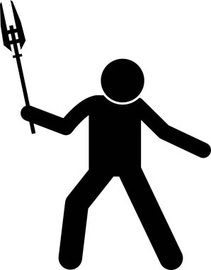 Ortaçağ savaş silahı kavramının minimalist temsili