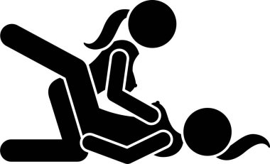 lezbiyen çift konsept simgesi, vektör illüstrasyonu