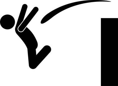 Parkour konseptinin minimalist vektör illüstrasyonu 