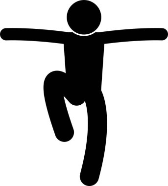 Parkour konseptinin minimalist vektör illüstrasyonu 