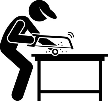 Kaynak işçilerinin minimalist vektör çizimi