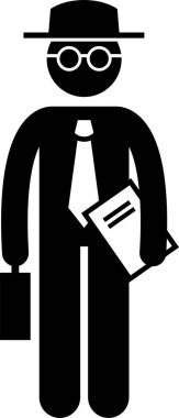 Minimalist vektör illüstrasyonu, kör insanlar konsepti