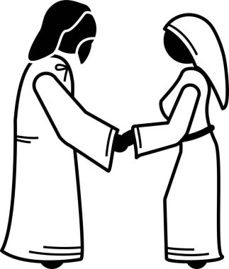 Bakire Meryem, Aziz Joseph ve İsa figürleri. Annesi ve babasıyla birlikte bebek ve genç İsa 'nın temsili. Tanrı 'dan Meryem Ana' ya ziyaret. Bebek İsa yemlikte.