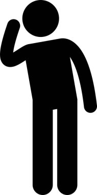 İnsan Eylemi Pozisyonları Yapıştırıcı Resim Simgeleri