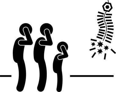 minimalist vektör illüstrasyonu, Çin kültürü kavramı 