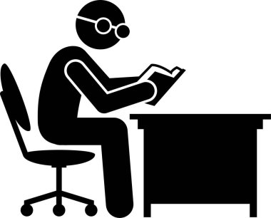 Ofiste bilgisayar ve dizüstü bilgisayarla çalışan bir çalışan. Bu görevler arasında programcı, yazılım mühendisi, destek, çağrı merkezi, müşteri hizmetleri, sekreter, yardım masası, resepsiyonist, çizer ve CEO bulunmaktadır..