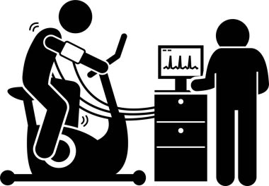 Stres testi konseptinin minimalist vektör çizimi  