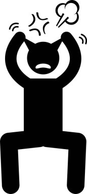 İnsan Eylemi Pozisyonları Yapıştırıcı Resim Simgeleri