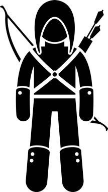 Antik karakterin minimalist vektör çizimi