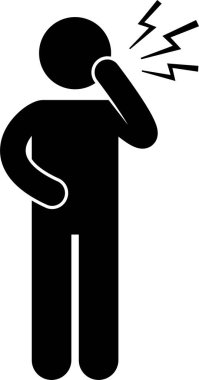 Vücut Ağrısı Kişileri Simgesi Simgesi Resim Grafiği