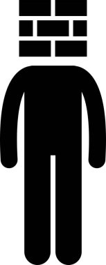 Erkek karakter kavramının minimalist vektör illüstrasyonu 