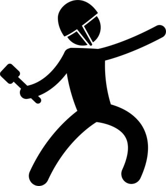 Askerin minimalist vektör çizimi 