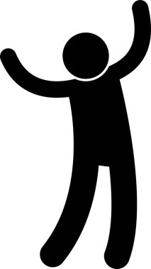 Çeşitli Temel İnsan Dili Vücut Dili Pozisyonları Yapıştırıcı Yapıştırıcı Resim Simgeleri Ayarlandı