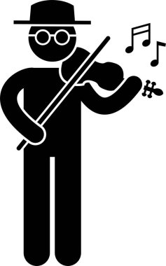 Minimalist vektör illüstrasyonu, kör insanlar konsepti