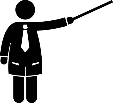 Bilim adamının minimalist vektör çizimi