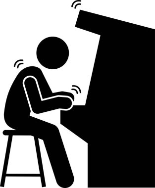 Farklı türde oyuncular. Çubuk figürü simgeleri sert, profesyonel oyuncu, kadın, gündelik, çocuk, yaşlı, hilekar, VR, atari salonu, konsol ve akıllı telefon içeren her türlü oyuncuyu tasvir eder.