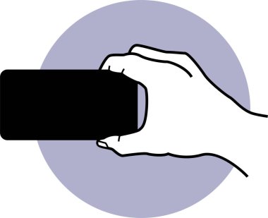 El ele tutuşmanın minimalist vektör illüstrasyonu 