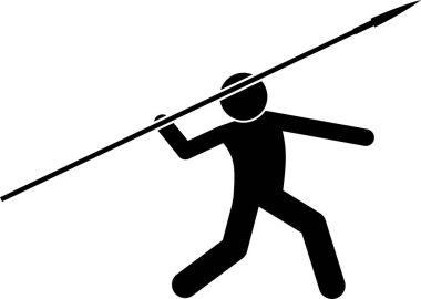 Geleneksel silahlarla savaşan insanların minimalist vektör çizimi