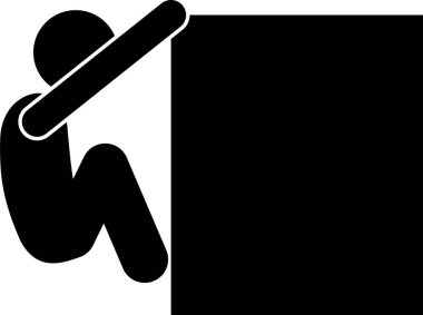 Parkour konseptinin minimalist vektör illüstrasyonu 