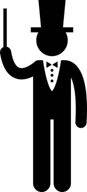 Sihirbaz Sihirbazı Simge Simgesi İmzalama Grafiği