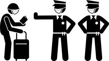 Minimalist vektör illüstrasyonu, koronavirüs kavramı