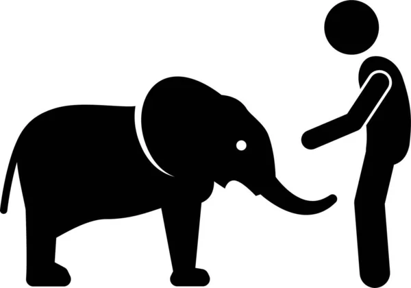 Illustrazione Vettoriale Minimalista Dell Elefante — Vettoriale Stock