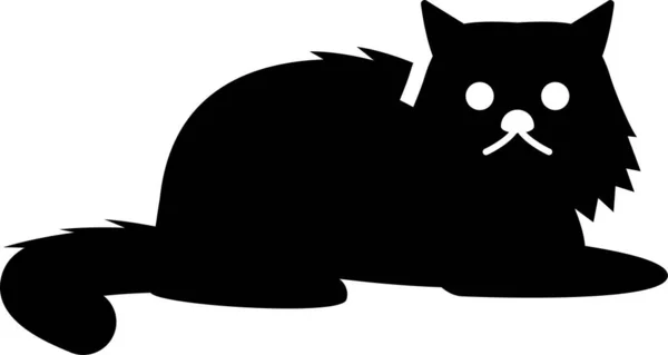 Minimalistische Vector Illustratie Van Cartoon Kat — Stockvector