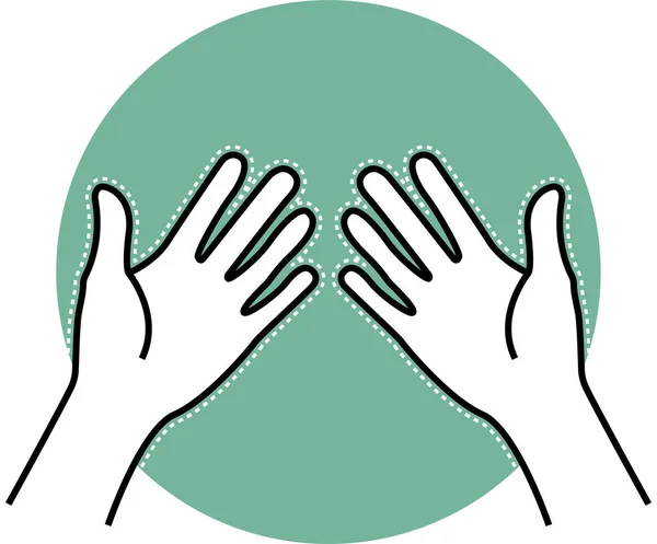 Vektorillustration Menschlicher Hände Desinfizieren — Stockvektor
