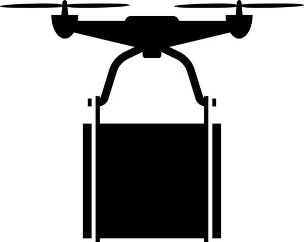 Ilustrasi Vektor Minimalis Dari Konsep Drone - Stok Vektor