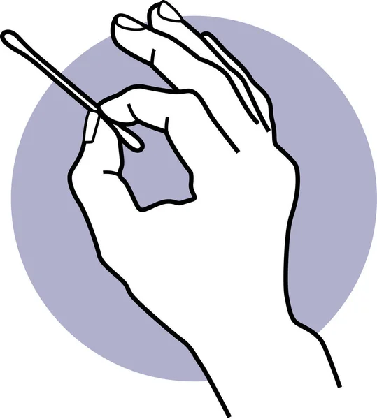 Vektor Illusztráció Kézi Tartású Pamuttörlőkendőről — Stock Vector