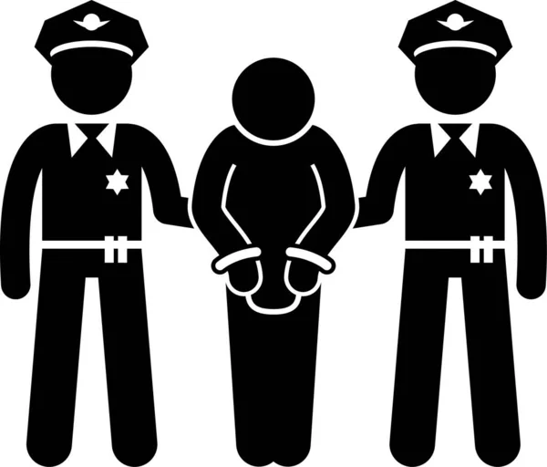 Minimalistyczny Wektor Ilustracji Koncepcji Policji — Wektor stockowy