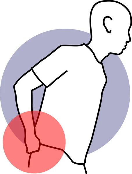 Dor Corporal Pessoas Ícone Signo Símbolo Pictograma — Vetor de Stock