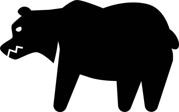 Éléphant Icône Web Illustration Simple — Image vectorielle