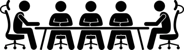 Στελέχη Που Έχουν Αποτελεσματική Και Αποτελεσματική Συνάντηση Και Συζήτηση Επιχειρηματίες — Διανυσματικό Αρχείο