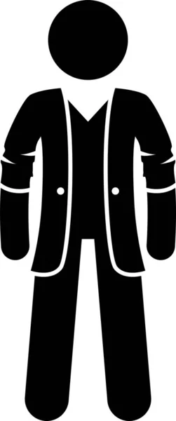 Men Jackets Coats Stick Figures Depict Set Different Types Jackets — Stock Vector
